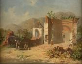 TRENK Henri Castle Ruin With Figure Staffage TRENK Henri Castle Ruin With Figure Staffage