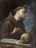 TREVISANI Francesco Saint Francis At Prayer Before The Crucifix TREVISANI Francesco Saint Francis At Prayer Before The Crucifix
