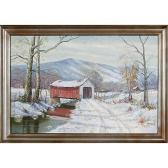 TROVER Joseph Covered Bridge In Winter Landscape. TROVER Joseph Covered Bridge In Winter Landscape.