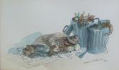 TROWSKI Albin A Tramp Sleeping By Dustbines TROWSKI Albin A Tramp Sleeping By Dustbines