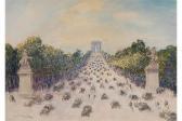 TRUFFAUT Fernand Fortuné Der Triumphbogen Mit Der Avenue Des Champs-élysées TRUFFAUT Fernand Fortuné Der Triumphbogen Mit Der Avenue Des Champs-élysées