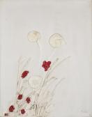 TSINGOS Thanos White And Red Flowers On White Background TSINGOS Thanos White And Red Flowers On White Background