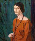 TUCKER Allen Woman In Red Dress TUCKER Allen Woman In Red Dress
