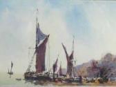 TUCKER Gerald Edwin " By The Butt And Oyster Pub At Pin Mill Suffolk " 23 Cm X 15 Cm (some Foxing) And " Barges Drying Sails After A Storm" TUCKER Gerald Edwin " By The Butt And Oyster Pub At Pin Mill Suffolk " 23 Cm X 15 Cm (some Foxing) And " Barges Drying Sails After A Storm"