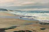 TUGWELL Christopher Fisherman And Figures On The Beach TUGWELL Christopher Fisherman And Figures On The Beach