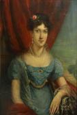TURNER Francis Calcraft A Portrait Of A Young Lady Dressed In Blue TURNER Francis Calcraft A Portrait Of A Young Lady Dressed In Blue