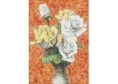 UCHIDA Jofu White And Yellow Roses UCHIDA Jofu White And Yellow Roses