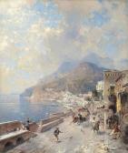 UNTERBERGER Franz Richard Gulf Of Salerno, Amalfi UNTERBERGER Franz Richard Gulf Of Salerno, Amalfi