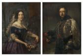 URQUIOLA Y AGUIRRE Eduardo Retrato Del General Juan Zabala Y Su Esposa Benita De Mendiolea URQUIOLA Y AGUIRRE Eduardo Retrato Del General Juan Zabala Y Su Esposa Benita De Mendiolea