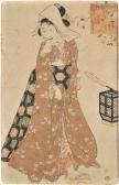 UTAGAWA TOYOKUNI I Woman With Wire Basket UTAGAWA TOYOKUNI I Woman With Wire Basket