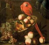 UTRECHT van Adriaen Grapes, Peaches, A Pumpkin And A Parrot UTRECHT van Adriaen Grapes, Peaches, A Pumpkin And A Parrot