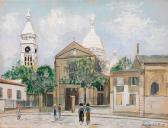 UTRILLO Maurice L'église Saint-pierre Et Le Sacré-coeur De Montmartre UTRILLO Maurice L'église Saint-pierre Et Le Sacré-coeur De Montmartre