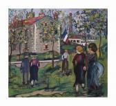 UTRILLO Maurice Personnages Devant Une Caserne UTRILLO Maurice Personnages Devant Une Caserne
