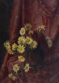 VACCHETTI Filippo Composizione Floreale Con Drappo Rosso VACCHETTI Filippo Composizione Floreale Con Drappo Rosso