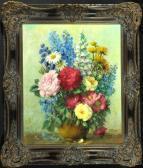 VAELTE Otto Bunter Gartenblumenstrauß In Vase VAELTE Otto Bunter Gartenblumenstrauß In Vase