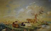 VALTER Frederick E. Cattle Resting By A River VALTER Frederick E. Cattle Resting By A River