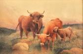 VALTER Frederick E. Cattle Watering In A Landscape VALTER Frederick E. Cattle Watering In A Landscape