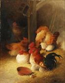 VALTER Frederick E. Chickens In A Hay Barn VALTER Frederick E. Chickens In A Hay Barn