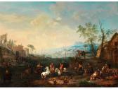 VAN BREDAEL Jan Peter II Mediterrane Hafenszene Mit Figuren VAN BREDAEL Jan Peter II Mediterrane Hafenszene Mit Figuren