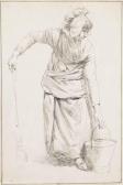 van BRUSSEL Hermanus A Servant Girl With A Bucket van BRUSSEL Hermanus A Servant Girl With A Bucket