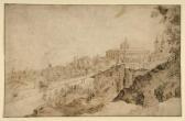 van CLEVE Hendrik III Römisches Capriccio, Mit Blick Auf San Giovanni Im Lateran. van CLEVE Hendrik III Römisches Capriccio, Mit Blick Auf San Giovanni Im Lateran.