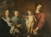 van COUWENBERGH Christian Gillisz. Madonna Mit Kind Und Stifterpaar van COUWENBERGH Christian Gillisz. Madonna Mit Kind Und Stifterpaar