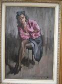 VAN CRAENENBROECK L Dame Met Purperen Blouse. VAN CRAENENBROECK L Dame Met Purperen Blouse.