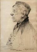 van den BERG Willem Profile Portrait Of A Seated Man van den BERG Willem Profile Portrait Of A Seated Man