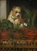 van den EYCKEN Charles II Hond Op De Uitkijk Bij Venster van den EYCKEN Charles II Hond Op De Uitkijk Bij Venster