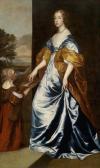 VAN DYCK Anthonius Mary, Duchess Of Lennox And Richmond (1622– 1685) Mit Ihrer Kleinwüchsigen Zofe Anne Shepherd, Beschriftet Und Bezeichnet Unten Links VAN DYCK Anthonius Mary, Duchess Of Lennox And Richmond (1622– 1685) Mit Ihrer Kleinwüchsigen Zofe Anne Shepherd, Beschriftet Und Bezeichnet Unten Links
