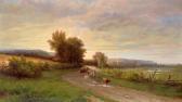 van ELTEN Hendrik D. Kruseman Open Landscape In The Evening Light van ELTEN Hendrik D. Kruseman Open Landscape In The Evening Light