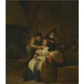 VAN HEEMSKERCK Egbert I A Tavern Interior With Two Peasants Making Advances On A Maid,with Figures Making Music Beyond VAN HEEMSKERCK Egbert I A Tavern Interior With Two Peasants Making Advances On A Maid,with Figures Making Music Beyond