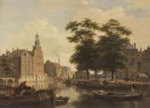 van HOVE Bartholomeus J. Haag Sommerliche Stadtansicht van HOVE Bartholomeus J. Haag Sommerliche Stadtansicht