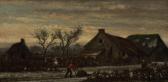 van KUYCK Frans Pieter Figuren Bij Hoeve In De Winter van KUYCK Frans Pieter Figuren Bij Hoeve In De Winter