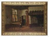 van KUYCK Jean-Louis A Lady Sewing In An Interior van KUYCK Jean-Louis A Lady Sewing In An Interior