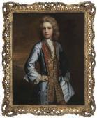 van LOO Charles Portrait Of A Boy In Blue Coat And Brocade Waistcoat van LOO Charles Portrait Of A Boy In Blue Coat And Brocade Waistcoat