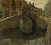 van OEL Cor Bridge At The Oude Jan In Delft van OEL Cor Bridge At The Oude Jan In Delft