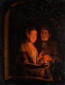 van SCHALCKEN Godfried Junges Paar Bei Kerzenlich In Einem Fensterrahmen van SCHALCKEN Godfried Junges Paar Bei Kerzenlich In Einem Fensterrahmen