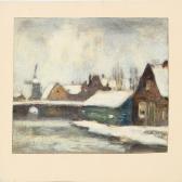 van SOEST Louis Willem A Dutch Canal At Winter Time van SOEST Louis Willem A Dutch Canal At Winter Time