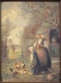 van VREELAND Francis William Feeding The Chicks van VREELAND Francis William Feeding The Chicks