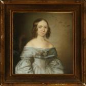 VANTORE Hans Chr. Hansen Portrait Of Augusta Neergaard, Nee Friis VANTORE Hans Chr. Hansen Portrait Of Augusta Neergaard, Nee Friis