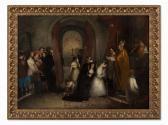 VAUTIER Benjamin I Blessing Of The Novice By The Pope VAUTIER Benjamin I Blessing Of The Novice By The Pope