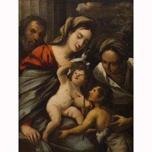 Pietro Muttoni Della Vecchia - Sacra Famiglia Con San Giovannino E Sant'anna