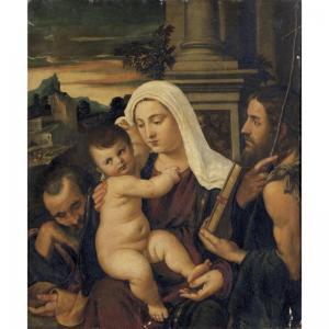 Francesco Vecellio - Madonna And Child With Saints Joseph And John The Baptist