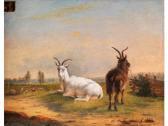 VERBOECKHOVEN Eugene Joseph Zwei Ziegen In Wiesenlandschaft VERBOECKHOVEN Eugene Joseph Zwei Ziegen In Wiesenlandschaft