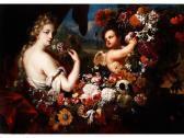 VERBRUGGEN GasparPieter II Venus Und Amor In Blütengirlanden VERBRUGGEN GasparPieter II Venus Und Amor In Blütengirlanden