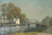 VERHEIJEN Josef Drawbridge In Nieuwersluis In Summer VERHEIJEN Josef Drawbridge In Nieuwersluis In Summer