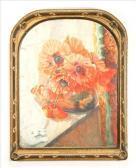 VERLY Adelin Still Life Withpoppies On A Ledge VERLY Adelin Still Life Withpoppies On A Ledge