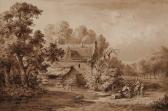 VERMEULEN Andries A Forest Landscape With Travelers Resting By A House With A Pond VERMEULEN Andries A Forest Landscape With Travelers Resting By A House With A Pond