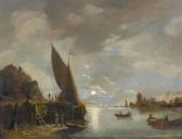 VERMEULEN Andries Canal Landscape In The Moonlight VERMEULEN Andries Canal Landscape In The Moonlight